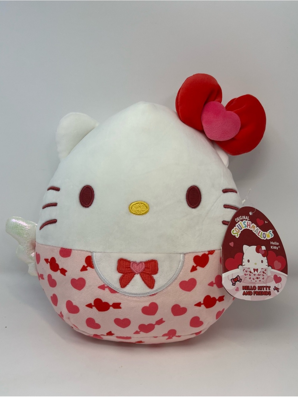 HELLO KITTY SQUISHMALLOWS Cupid Wings Valentine Hearts Plush Toy Plush Pink New